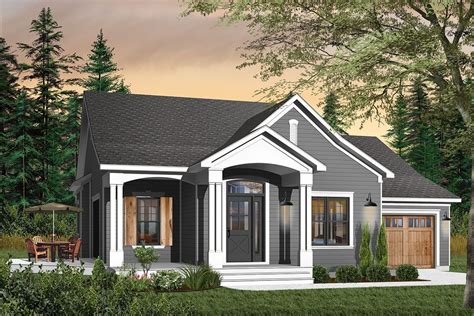 Plan 21240DR: One-story House Plan with Angled Front Porch | Country ...