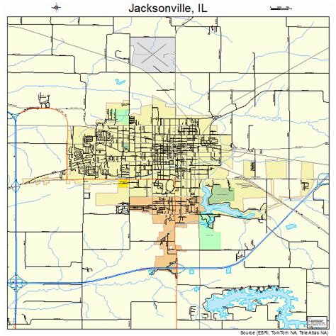 Jacksonville Illinois Street Map 1738115