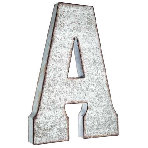 A Large Galvanized Metal Letter | Hobby Lobby | 871723 | Metal wall ...