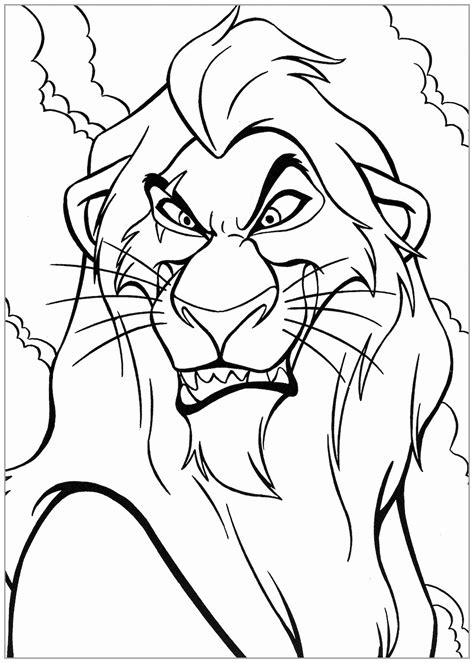 Scar - The Lion King Coloring Pages for Kids