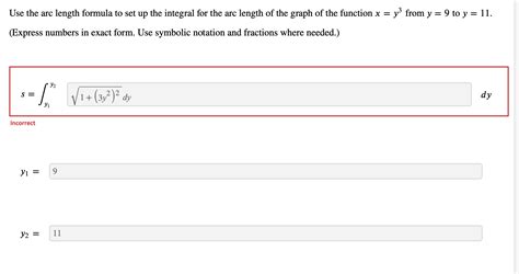 Solved Use the arc length formula to set up the integral for | Chegg.com