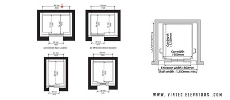 standard-lift-sizes-dimensions - Vintec Elevators