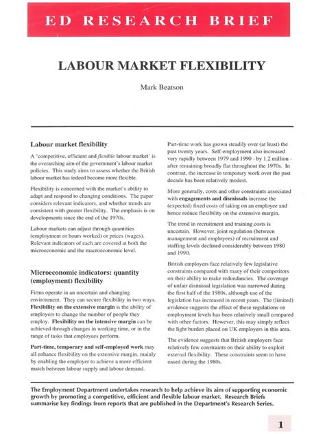 Labour Market Flexibility | PDF | Labour Economics | Macroeconomics