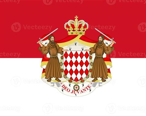 The official current flag and coat of arms of the Principality of ...