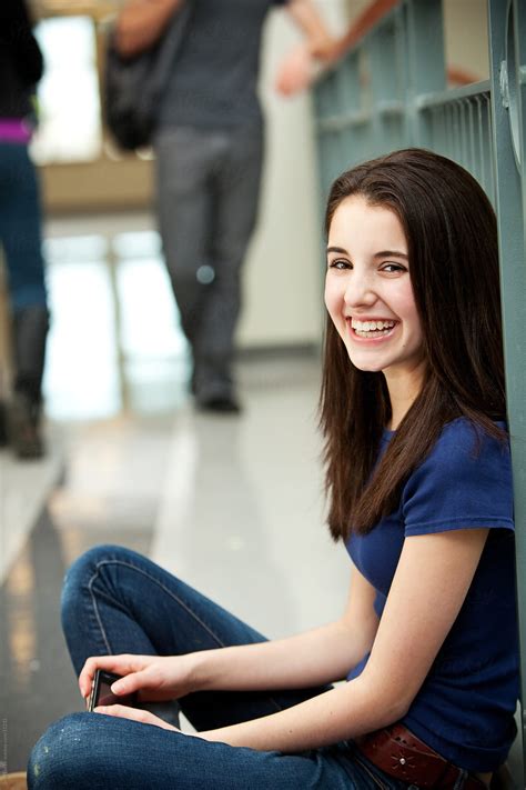 "High School: Cute Teen Smiles At Camera" by Stocksy Contributor "Sean ...