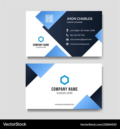 Modern blue business card background Royalty Free Vector