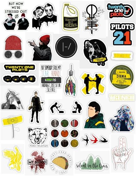 Twenty one pilots sticker pack stickers for editing fan edits overlay ...