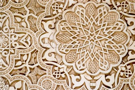 Alhambra Moorish Carved Stone Wallpaper Mural | Wallsauce UK