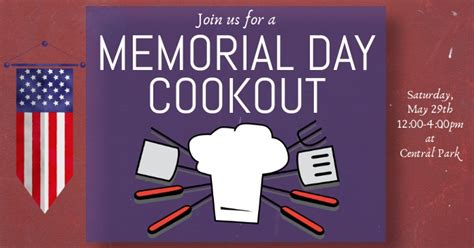 Memorial Day, Cookout Template | PosterMyWall