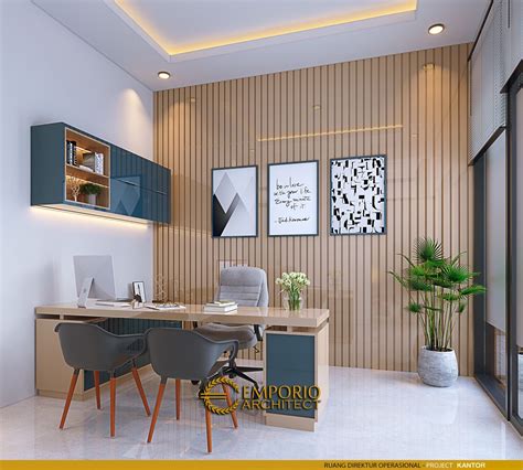 Desain Ruang Kerja Interior Kantor Modern 2 Lantai PT. Adi Karya Jaya ...