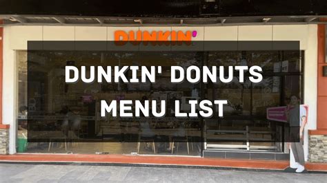 Dunkin Donuts Menu Prices Philippines 2024 [Updated] — All About ...