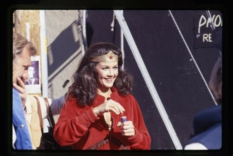 Mavin | Lynda Carter Wonder Woman relaxing behind the scenes Original ...