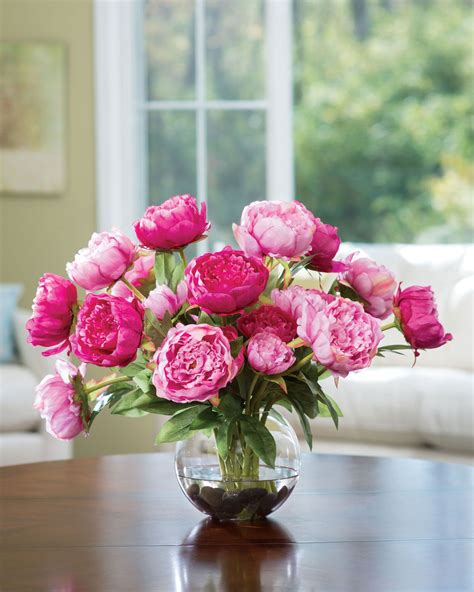 Buy Deluxe Peony Silk Centerpieces at Silkflowers.com | Silk flower ...