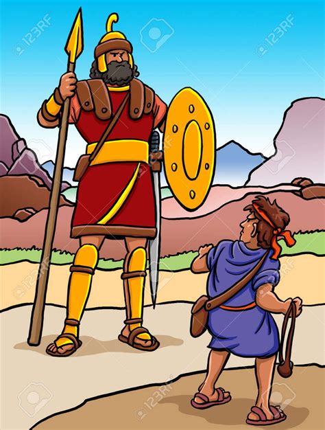 Cartoon of david and goliath – Artofit