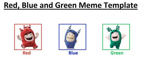 Oddbods Red Blue And Green by RapGirl006 on DeviantArt