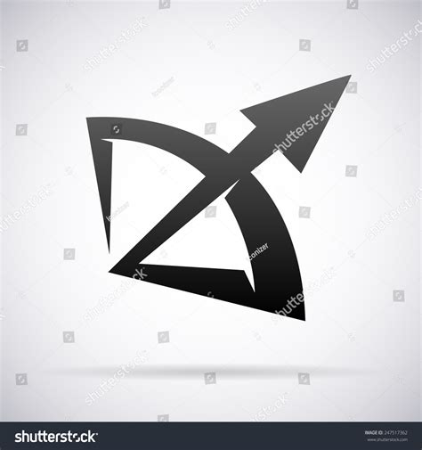 Bow And Arrow Vector Logo Design Template - 247517362 : Shutterstock