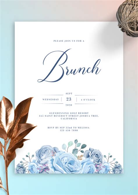 Brunch Invitations - Download or Order printed