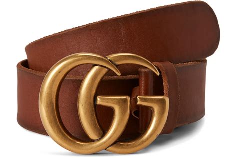 Gucci Double G Gold Buckle Leather Belt 1.5 Width Brown in Leather with ...