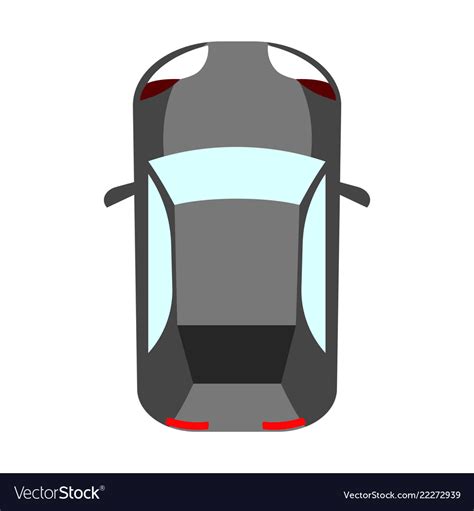 Aerial view of a car Royalty Free Vector Image