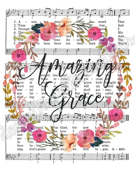 Amazing Grace Hymn Lyrics Printable