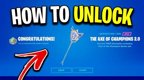 How To Get The FNCS Pickaxe In Fortnite! (Axe Of Champions Pickaxe 2.0 ...