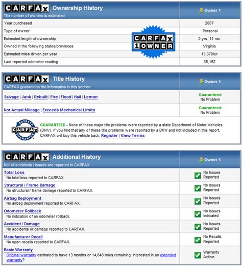 Free Carfax Report (November 2016) (Working): Free CarFax Report (2016 ...