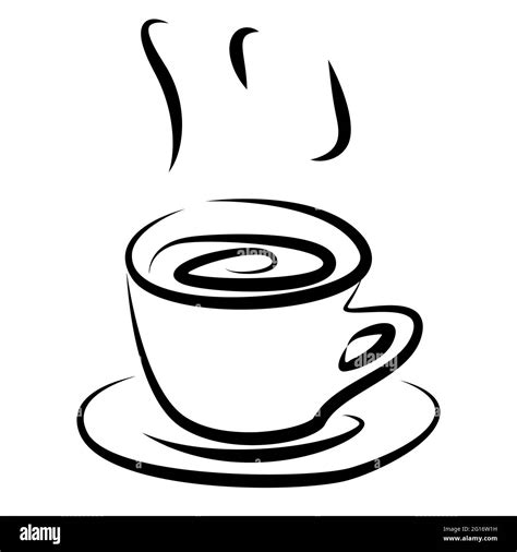 cup of coffee outline sketch Stock Vector Image & Art - Alamy