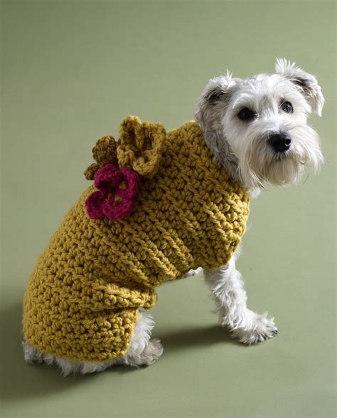 Free crochet pattern - dog sweater with flowers. - Psychedelic Doilies