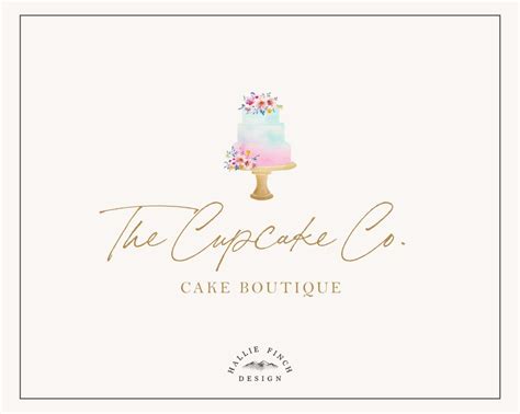 Watercolor Cake Logo, Bakery Logo, Cake Logo, Wedding Cake Logo, Baking ...