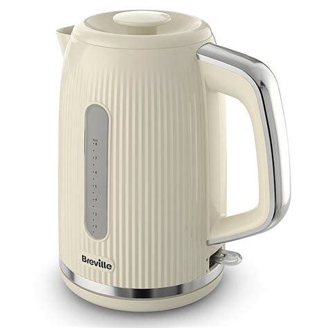 Breville Bold Vanilla Cream Electric Kettle 1.7L Cream & Silver Chrome ...