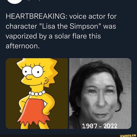 HEARTBREAKING: voice actor for character "Lisa the Simpson" was ...