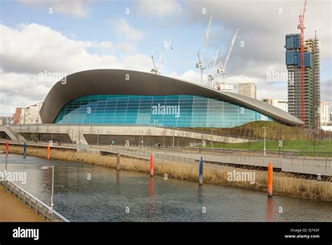 The London Aquatics Centre swimming pools Olympic Park Stratford Stock ...