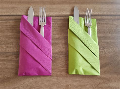 Three Pocket Fold Napkin Tutorial | Paper napkin folding, Christmas ...