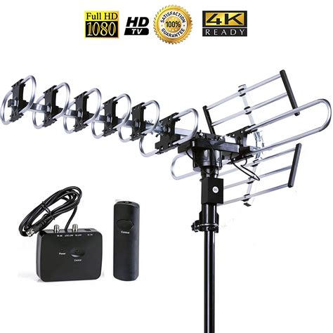 Five Star 200 Mile Outdoor 4K HDTV Remote Control Rotation Antenna FSA ...