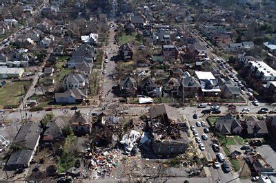 Aerial footage shows Nashville tornado damage - BBC News