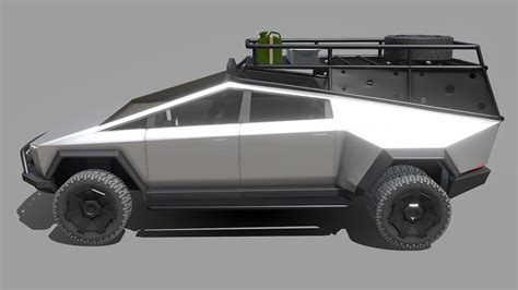 Full Length Roof-Bed Cargo Rack Concept | Tesla Cybertruck Forum ...