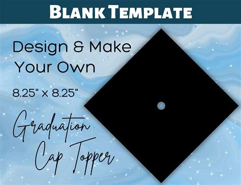 Blank Graduation Cap Topper Template Digital Download Grad - Etsy UK