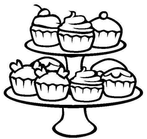 Cupcake Printable Coloring Pages - Coloring Home