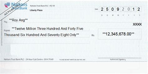 Cheque Writing/ Printing Software for Sri Lanka Banks