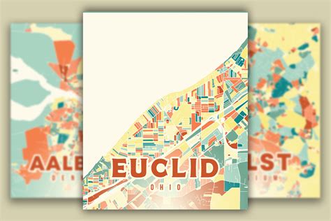 Euclid Ohio Colorful Map Graphic by Poster Boutique · Creative Fabrica