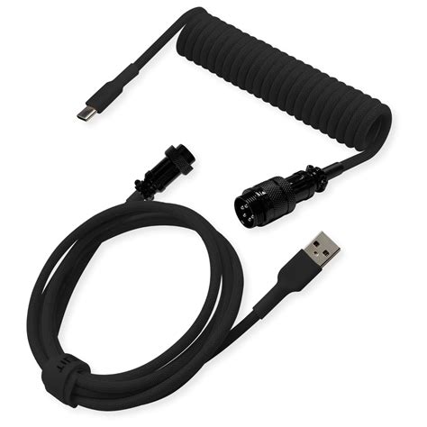 Tilted Nation Coiled USB C Cable for Mechanical Keyboard - Flexible but ...