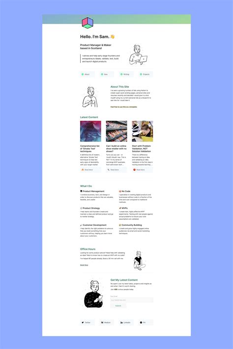 Notion Personal Website Templates