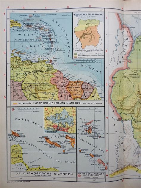 Dutch Colonies of South America Suriname Dutch Antilles Curacao 1927 ...