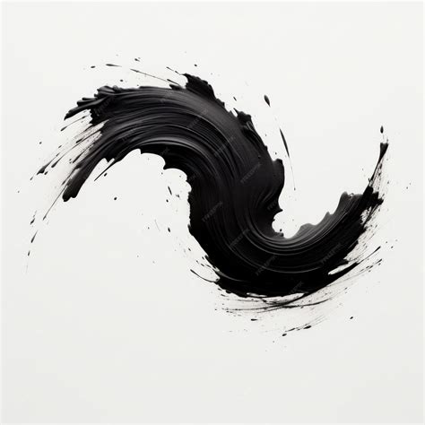 Premium AI Image | Abstract Black Photoshop Brush on Plain White Background