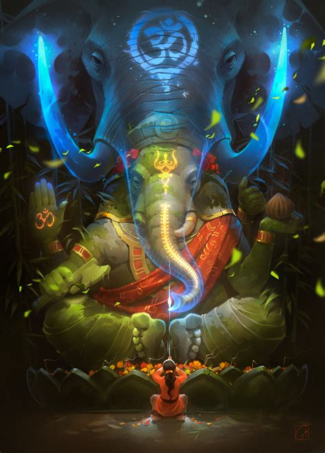 Ganesha by Alexandra Khitrova : r/ImaginaryMythology