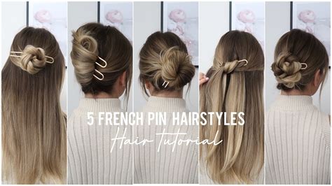 French pin hairstyles // Hair tutorial - YouTube