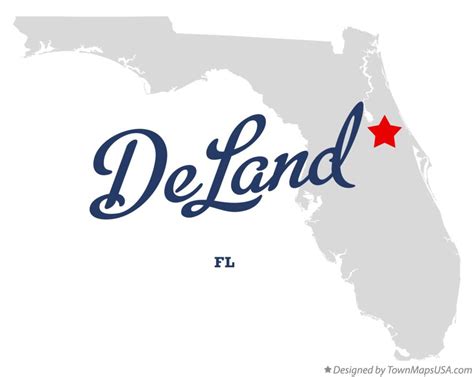 Map of DeLand, FL, Florida