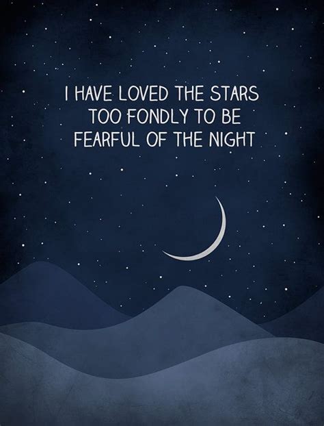 I Have Loved the Stars Too Fondly, Inspirational Quote Print, Nursery ...