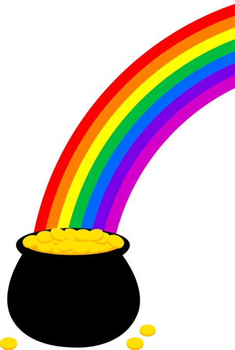 Rainbow Pot Gold Of Free HQ Image in 2021 | St patricks day crafts for ...