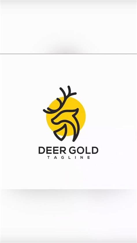 Minimalist Deer Logo Design